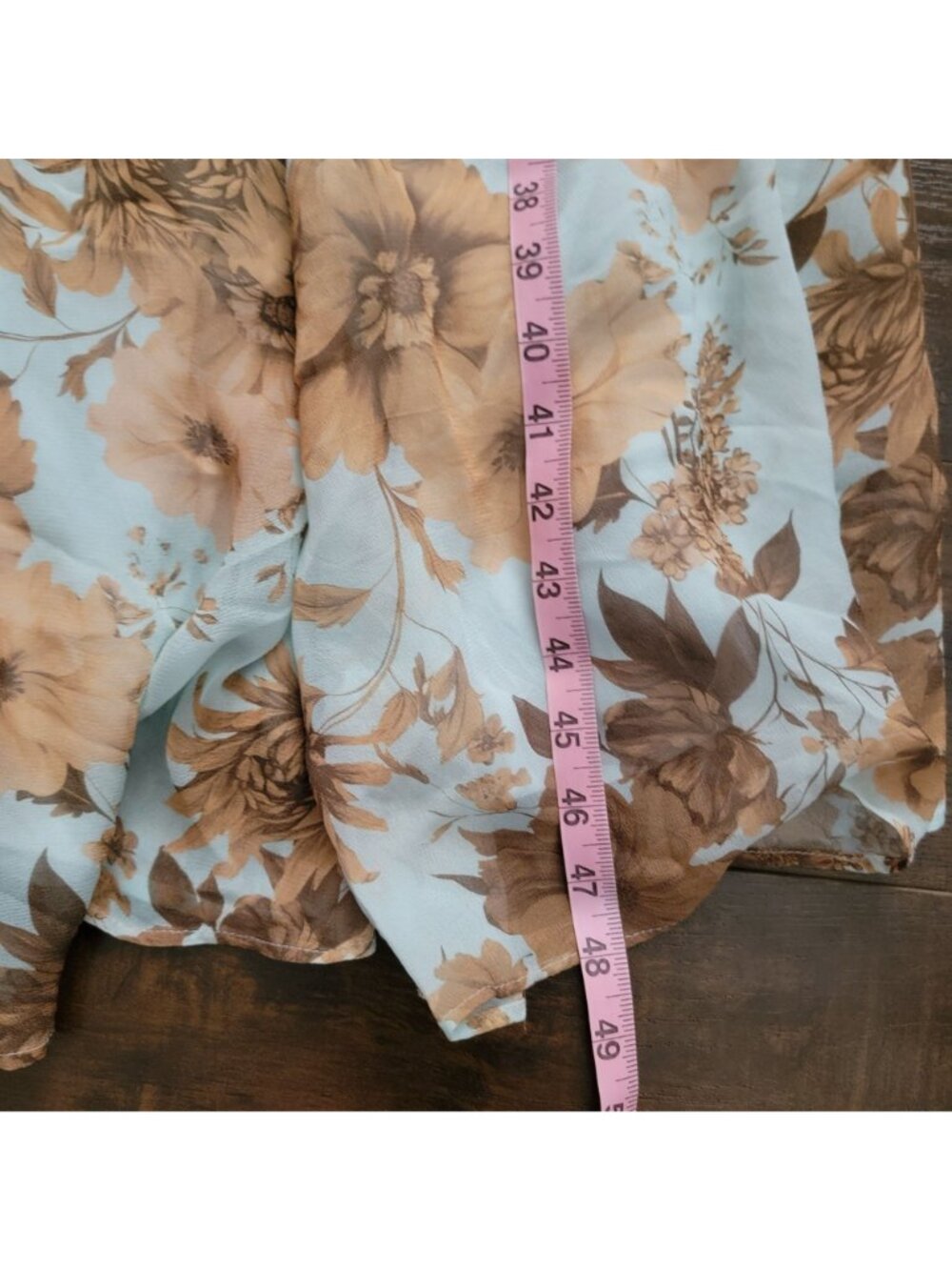 Anthropologie Strapless Maxi Dress in White and Tan Floral - Picture 6 of 9